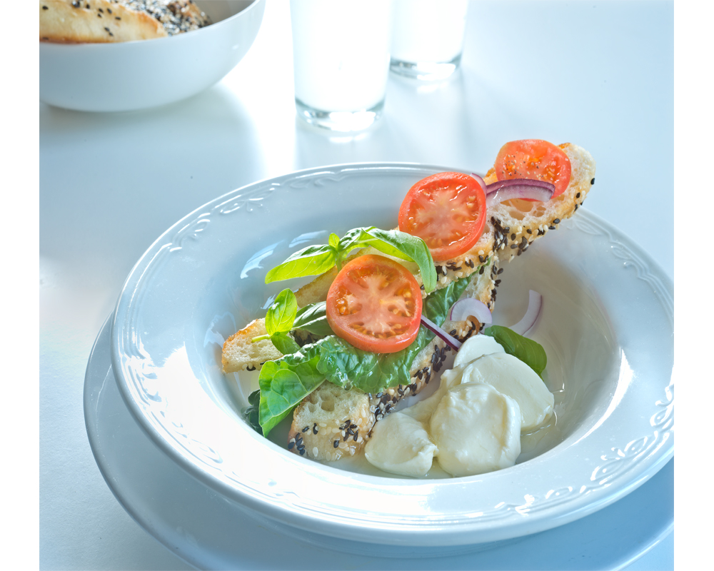 Tomatoes and Spinach with Mozzarella Cheese photo by Raoul Butler